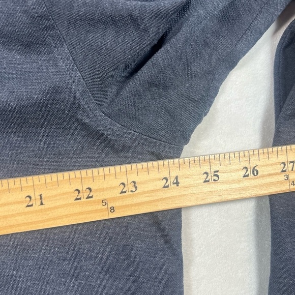 NWOT Ermenegildo Zegna XXL Heather Blue Knit Cotton Long Sleeve Button Shirt - Picture 9 of 12